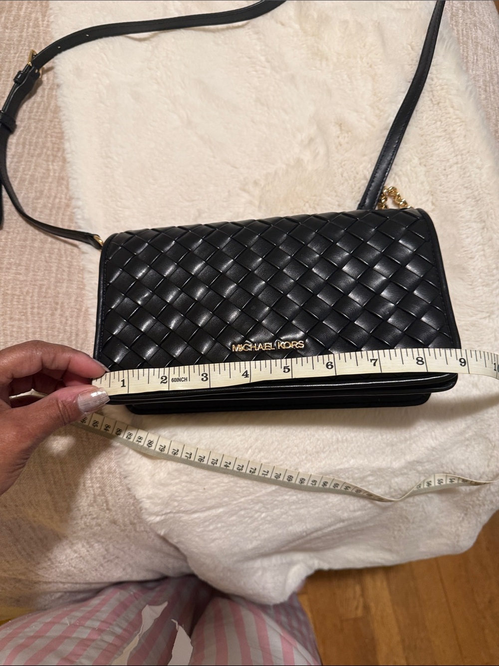 Michael Kors Black Quilted Leather Crossbody with Gold Hardware - Picture 2 of 7